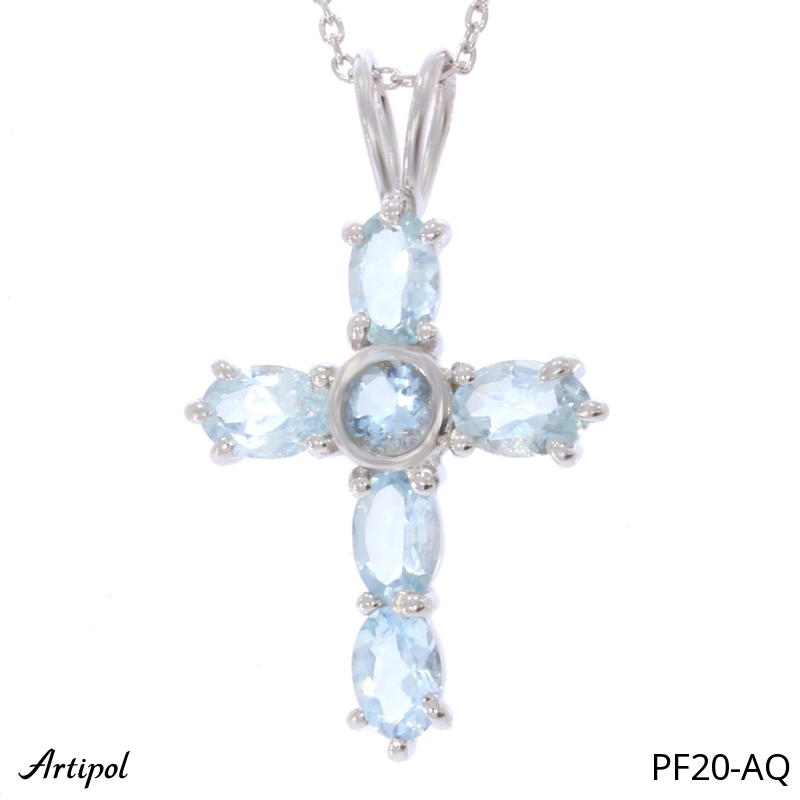 Pendentif PF20-AQ en Aigue-marine véritable