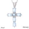 Pendant PF20-AQ with real Aquamarine