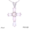 Pendant PF20-QR with real Rose quartz