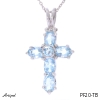 Pendant PF20-TB with real Blue topaz