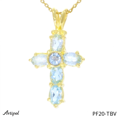 Pendentif PF20-TBV en Topaze bleue véritable