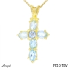Pendentif PF20-TBV en Topaze bleue véritable