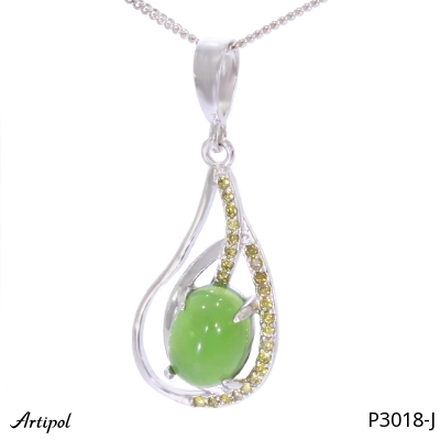Pendant P3018-J with real Jade