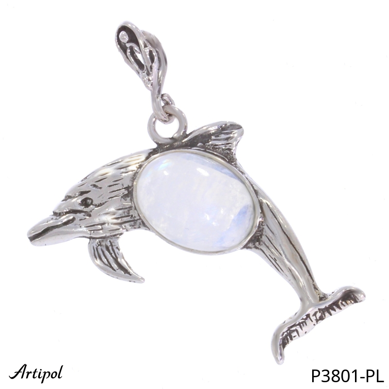 Pendant P3801-PL with real Moonstone