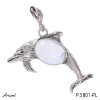 Pendant P3801-PL with real Moonstone