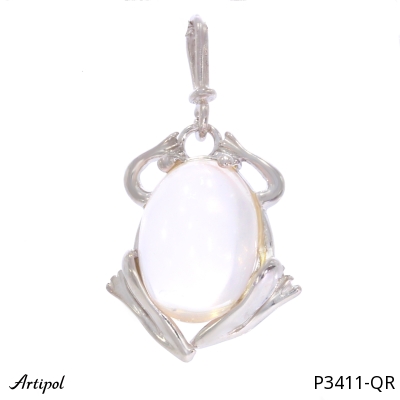 Pendentif P3411-QR en Quartz rose véritable