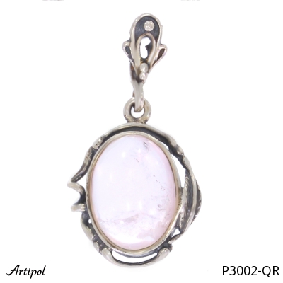 Pendant P3002-QR with real Rose quartz