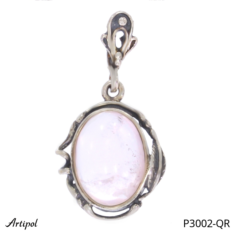 Pendentif P3002-QR en Quartz rose véritable