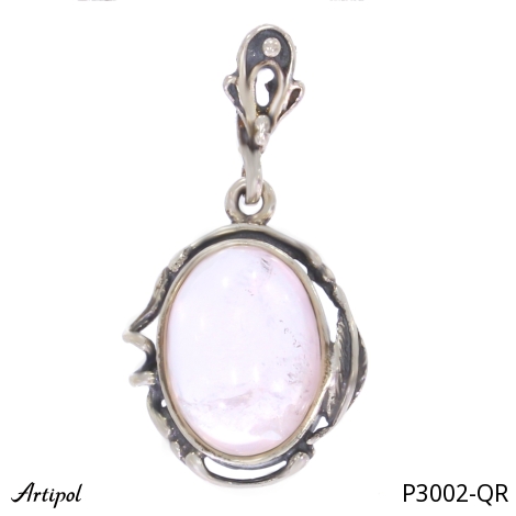 Pendentif P3002-QR en Quartz rose véritable