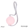 Pendant P2206-QR with real Rose quartz