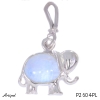 Pendentif P2604-PL en Pierre de lune véritable