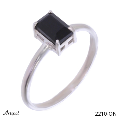 Bague 2210-ON en Onyx noir véritable