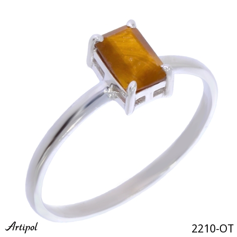Bague 2210-OT en Oeil de tigre véritable