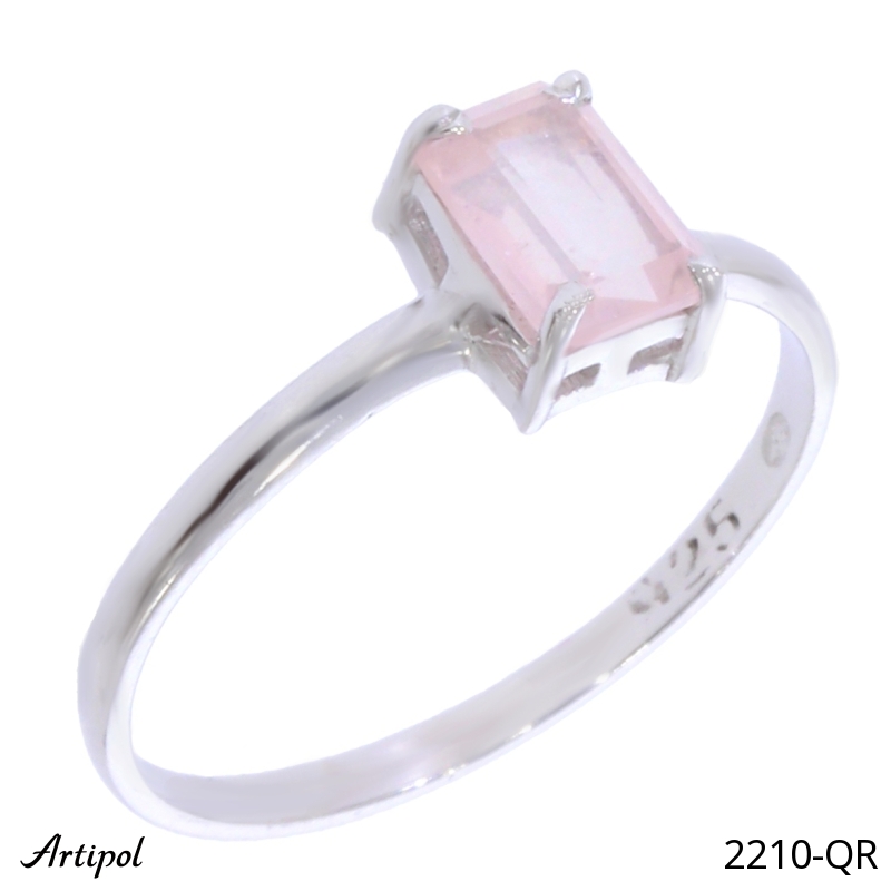 Ring 2210-QR mit echter Rosenquarz