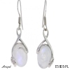 Earrings E5805-PL with real Rainbow Moonstone