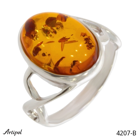 Ring 4207-B mit echter Bernstein