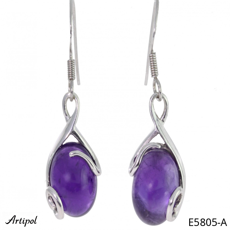 Ohrringe E5805-A mit echter Amethyst