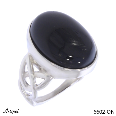 Bague 6602-ON en Onyx noir véritable