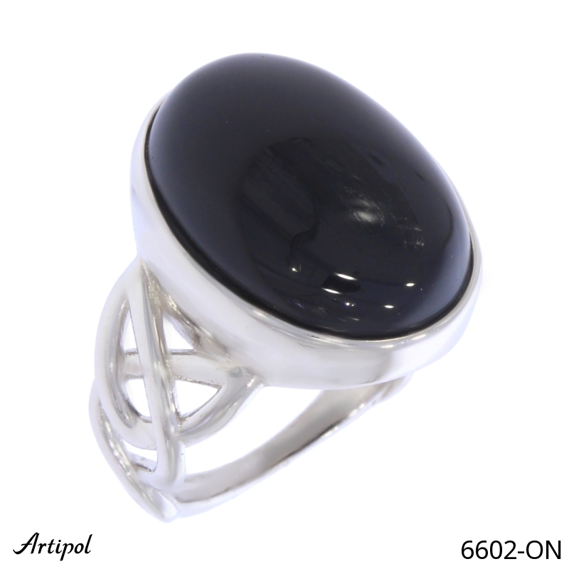 Ring 6602-ON mit echter Schwarzem Onyx