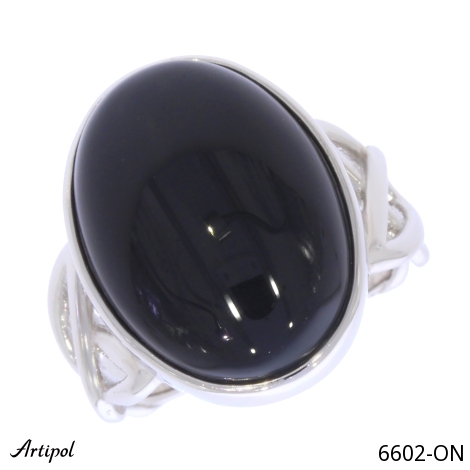 Ring 6602-ON mit echter Schwarzem Onyx