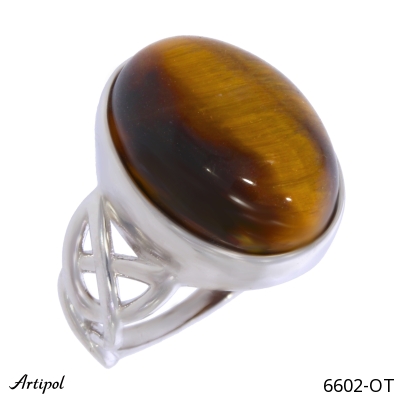 Bague 6602-OT en Oeil de tigre véritable