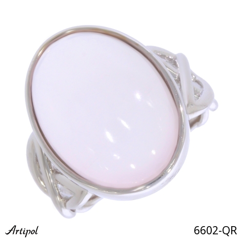 Ring 6602-QR mit echter Rosenquarz