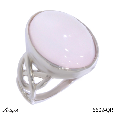 Ring 6602-QR with real Rose Quartz