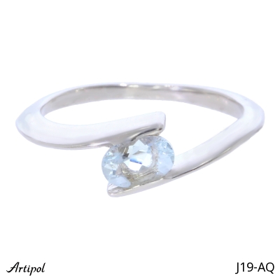 Ring J19-AQ mit echter Aquamarin