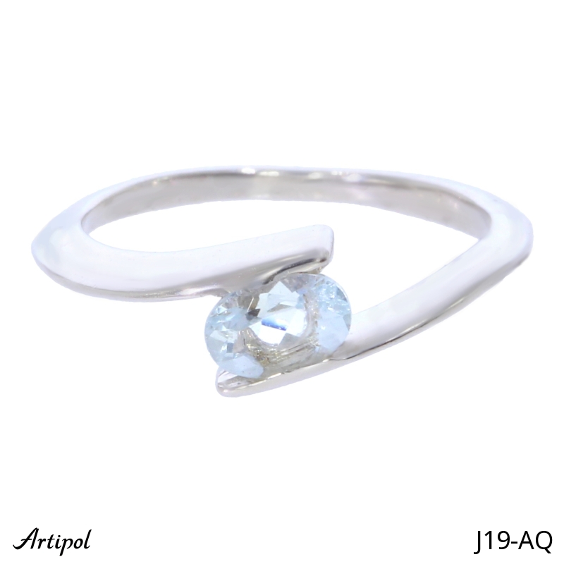 Bague J19-AQ en Aigue-marine véritable