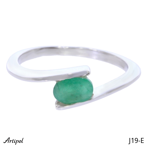 Ring J19-E mit echter Smaragd