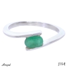 Ring J19-E with real Emerald
