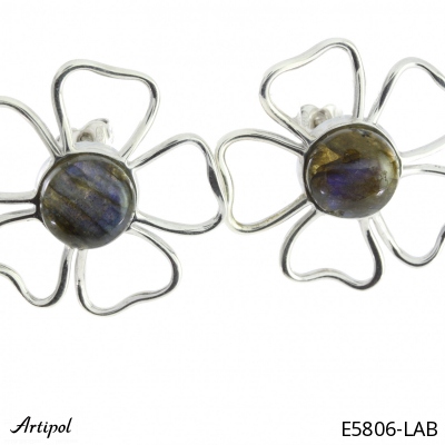 Earrings E5806-LAB with real Labradorite