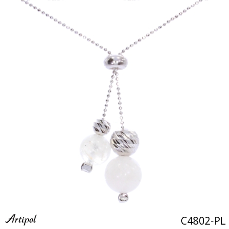 Necklace C4802-PL with real Moonstone