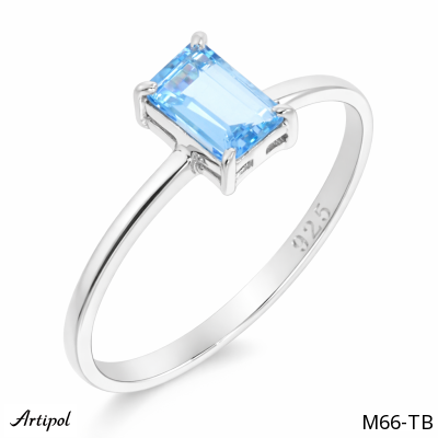 Pierścionek M66-TB z Topazem niebieskim