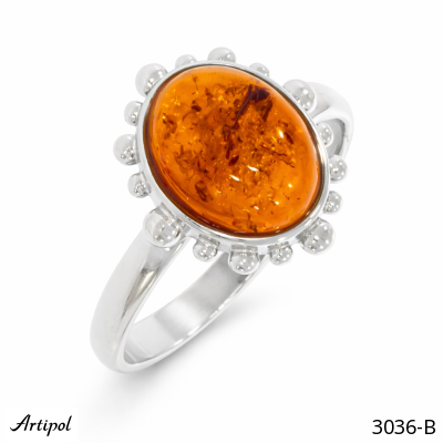 Ring 3036-B with real Amber