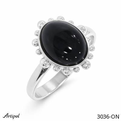Bague 3036-ON en Onyx noir véritable