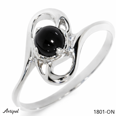 Ring 1801-ON mit echter Schwarzem Onyx