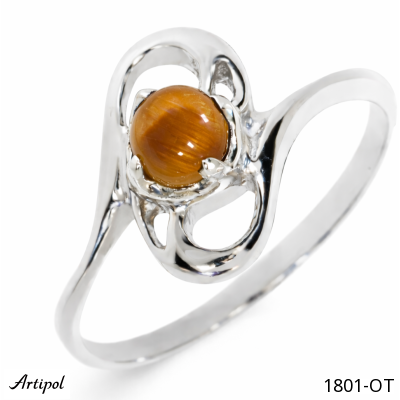 Bague 1801-OT en Oeil de tigre véritable