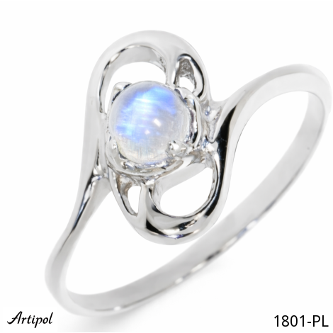 Ring 1801-PL with real Moonstone