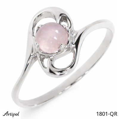 Ring 1801-QR mit echter Rosenquarz
