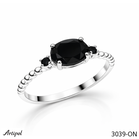 Ring 3039-ON with real Black Onyx