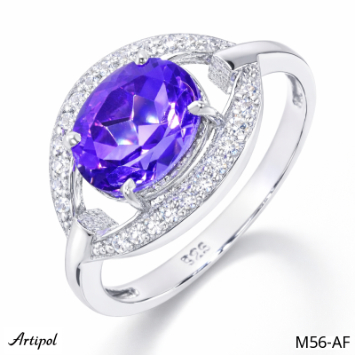 Ring M56-AF with real Amethyst