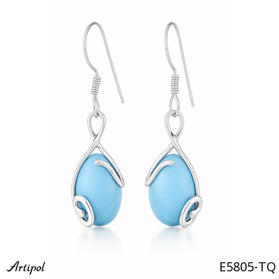 Earrings E5805-TQ with real Turquoise