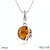 Pendant P2211-B with real Amber