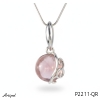 Pendentif P2211-QR en Quartz rose véritable