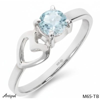 Ring M65-TB with real Blue Topaz