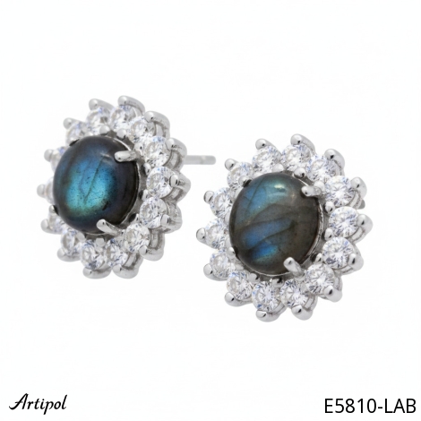 Earrings E5810-LAB with real Labradorite