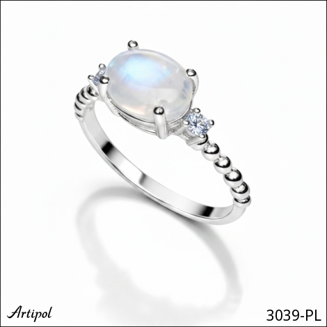 Ring 3039-PL mit echter Mondstein