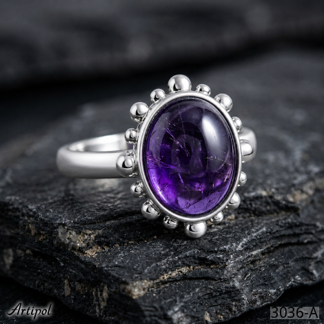 Ring 3036-A with real Amethyst