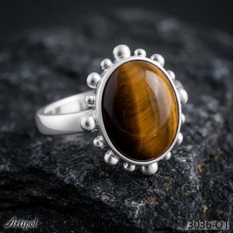Ring 3036-OT mit echter Tigerauge
